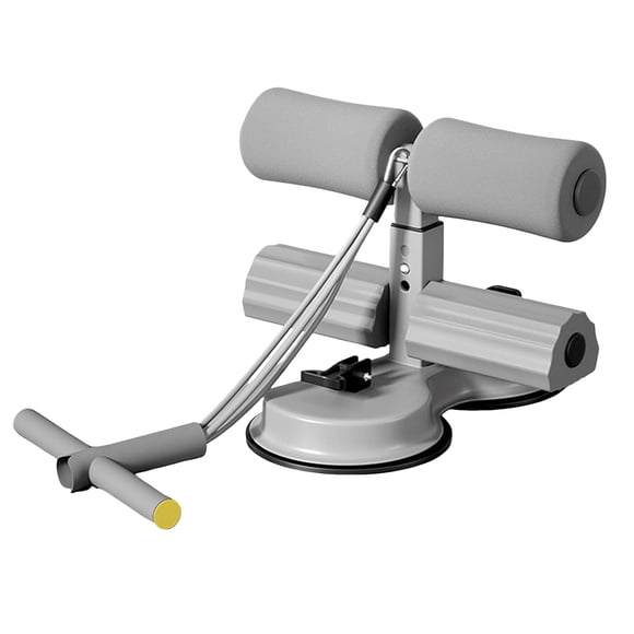 Sit up Assistant Bar with Resistance Band Stainless Steel Material Dual Suction Cups Adjustable Height Soft Foam for Abdominal Core Training Home Gym