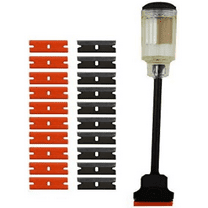 Professional Scraper Kit with Extendable Handle and 20 Blades for Cleaning & Paint Removal