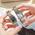 thumbnail image 3 of Fashion Square Steel Band Women's Watch Square Versatile Fashion Watch, 3 of 5