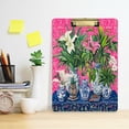 thumbnail image 2 of FORMRS Acrylic Clipboard with Low Profile Clip Standard A4 Letter Size, 12.5" x 9", White Vibrant Flowers, 2 of 8