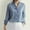 Blue, variant on Fznquz Linen Trendy Tops for Women 2025 Blue Button Down Plain Shirts Long Sleeve Casual Clothes for Women