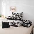 thumbnail image 6 of Castle Fairy Black Ribbon Bow Twin Bedding Sets 7-Piece for Boys Girls,Kawaii Love Heart Print Bedding Comforter Set Microfiber,Dreamy Princess Breathable Sheet Sets,Lightweight Room Decor, 6 of 8