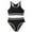Black, variant on Teen Girls Swimsuits Solid color Girls Swimsuit with Shorts Two Piece Bikini Sets Toddler Bathing Suits 10-11T Girls Clothes