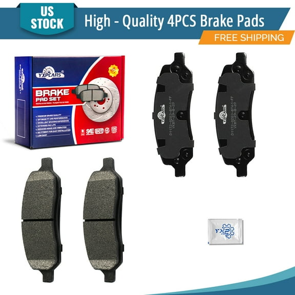YXPCARS D1172: 4PCS Rear Ceramic Brake Pads for Buick Lucerne Cadillac DTS 2006-2011