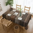 thumbnail image 5 of Wood Plank Rectangle Tablecloth Retro Wood Texture Brown Farmhouse Table Cloth Dining Table Cover for Home Kitchen Restaurant Party Buffet Picnic 60 x 84 Inch, 5 of 6