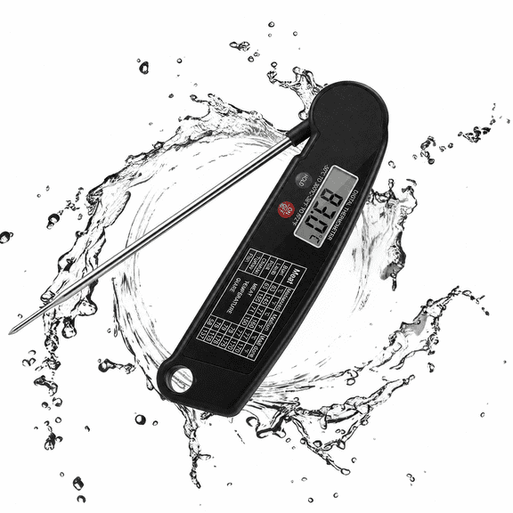 Beloadence Meat Thermometer Digital, Instant Read Food Thermometer for Grilling, BBQ, Gift for Fathers Day, Dad Men Husband Him, Black