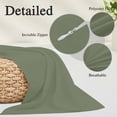 thumbnail image 3 of Green Solid Color Body Pillow Covers 20"x54", Aesthetics Contemporary Luxury Soft Brushed Microfiber Breathable Throw Pillow Covers, Pillowcase with Zipper for Couch Sofa Bedroom Living Room, 3 of 9