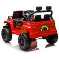 thumbnail image 4 of Xuanlur 12V Kids Ride on Car with Remote Control, Ride on Toys w/ Dual Drive, Four-Wheel Suspension, Bluetooth Music, LED Lights, USB, Shock Absorption, Toys Car for Kids Aged, Red, 4 of 8