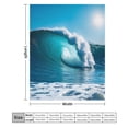 thumbnail image 2 of NIANHE Wave ocean beach blanket, comfortable and soft, warm casual blanket, printed design, winter sofa dormitory home decoration, must-have travel product. Size is 50x60 inches., 2 of 9
