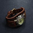 thumbnail image 2 of Cheap Watches for Men,Watches for Men Under 100,Men Punk Fashion Pin Buckle Strap Leather Watch,Punk Retro Watch for Men,Men's Quartz Watch,Pin Buckle Strap Leather Watch(Brown 1.8in), 2 of 4