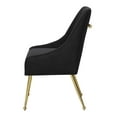 thumbnail image 6 of Side Dining Chair, Steel Metal, Fabric, Black, Gold, Bar Kitchen Pub Cafe Bistro Hotel Restaurant Hospitality, 6 of 10