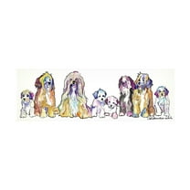 Trademark Fine Art Pat Saunders-White The Gang Canvas Wall Art - 16x47