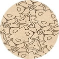 thumbnail image 1 of Ahgly Company Indoor Round Patterned Bronze Brown Area Rugs, 7' Round, 1 of 6