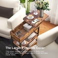 thumbnail image 5 of FABATO End Table and Nightstand with Charging Station, Rustic Brown, 5 of 7