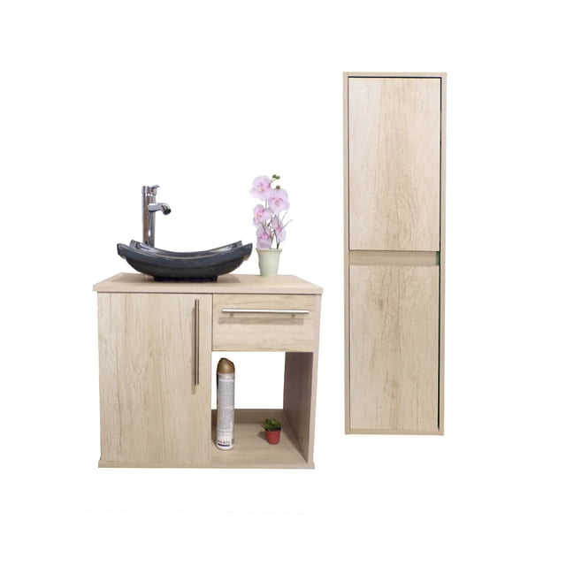 Combo De Gabinete Para Baño Lavamanos Y Monomando + Gabinete Organizador Jacquemart
