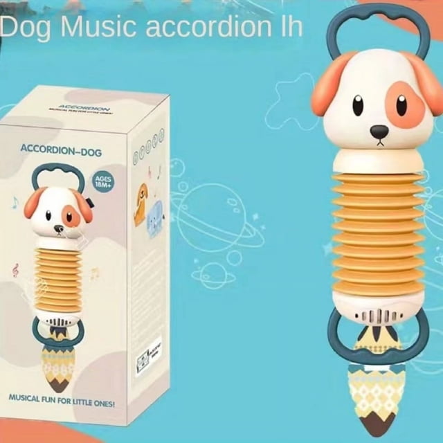 Children's Animal Accordion Baby Bedside Toy Pendant Cute Little Elephant Playing Violin Dog Pendant Musical Instrument Auditory Enlightenment