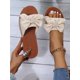 thumbnail image 1 of Women Bow Decor Slide Sandals, Fashion Summer Flat Sandals, 1 of 4