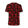 thumbnail image 3 of Haiem Hip Hop Hipster Baseball Jersey Button Down Shirts Sports Uniforms Men Women Jersey(Red Skulls,4X-Large), 3 of 9