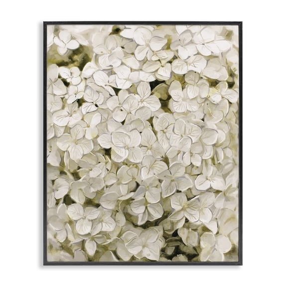Stupell Industries French Country White Delicate Hydrangea Petals Black Framed Giclee Art, 16 x 20, by Ziwei Li