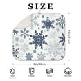 thumbnail image 4 of Blue Christmas Snowflake Pattern Dish Drying Mat for Kitchen 1 Pack, Ultra Absorbent Microfiber Dishes Drainer Mats,16x18in(41x46cm), 4 of 6