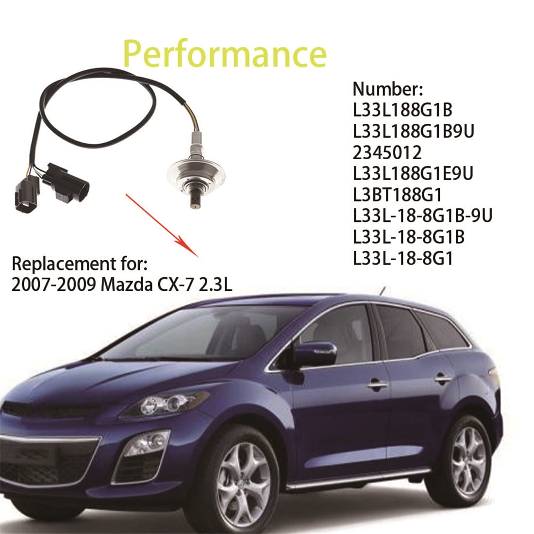 LABLT 234-5012 Upstream Oxygen O2 Sensor Replacement for 2007-2012 Mazda CX-7 2.3L