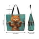 thumbnail image 5 of Balery Strong Kitten Lifting Weights Bolsa Tote Estilo Estético con Cremalleras, Bolsa de Hombro, Bolsa de Compras Grande y Plegable, 5 of 8