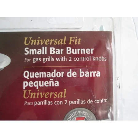 Grill Care Co. Universal Stainless Small Bar Burner - Grills w/ 2 Control Knobs