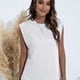 thumbnail image 4 of Camiseta sin mangas holgada y delgada para mujer, chaleco sin mangas de algodón sólido, camisetas con hombreras y cuello redondo (blanco), 4 of 5
