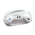 thumbnail image 3 of Estuche de peluche con cremallera para lápices, tarjetero para adolescentes, pinceles, dormitorio universitario, oficina Azul, 3 of 8