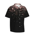 thumbnail image 2 of Balery Rose Gold Glitter1 Print Men's Hawaiian Shirts Short Sleeve Beach Shirt Relaxed Fit Vacation Button Down Shirts-X-Large, 2 of 9