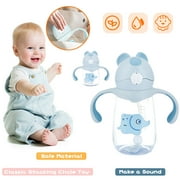 SHELLTON Sippy Cup Baby Training Cup Weighted Straw Sippy Cup Toddler Learning Cup Water Bottle with Straw and Handle for Baby Toddlers