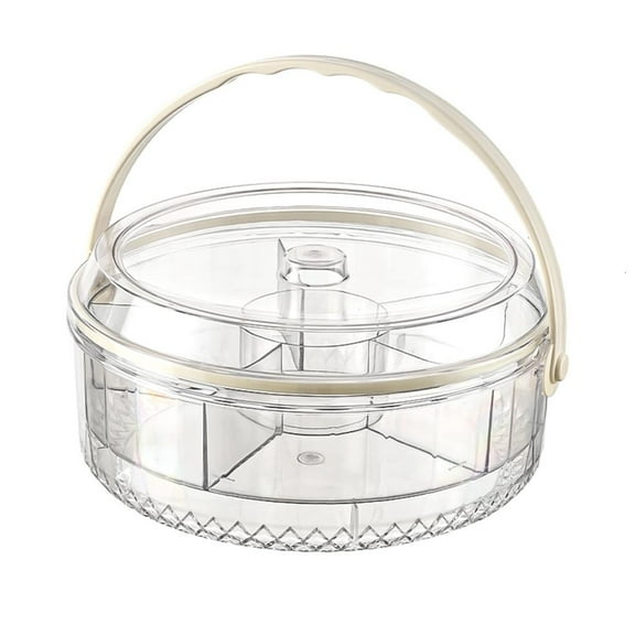 Multiple Compartment Chilled Serving Tray With Ice Container and Secure Cover