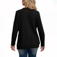 thumbnail image 4 of Women'S Cable Knit Cardigan Open Front Sweater Casual Button Down Long Sleeve Coats Fall Winter Warm Outerwear, 4 of 4