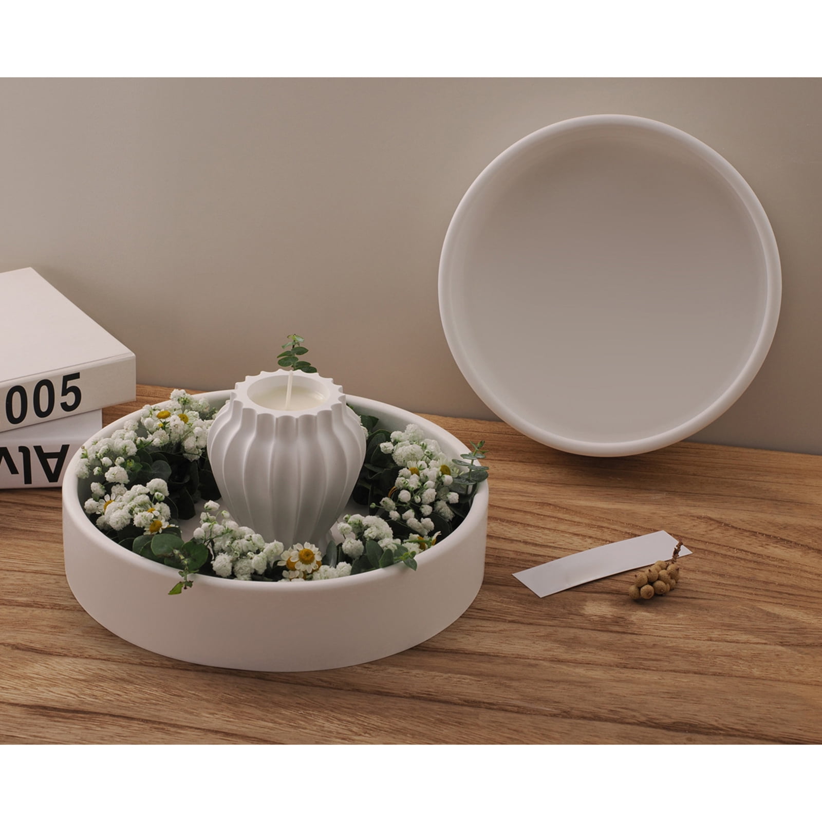 COMEET Storage Bowl Molds,Round Storage Bowl Silicone Molds Candle Tray Molds Plaster Molds Epoxy Resin Molds Castings Molds Flower Pots Molds