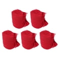 thumbnail image 2 of Cinta De Gasa, Cinta De Gasa Roja Con Flecos Hechos A Mano, Exquisitos 5 Rollos Decorativos Para Manualidades, 2 of 7