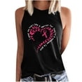 thumbnail image 3 of VKOYWKM Womens Breast Cancer Awareness Tank Tops Pink Ribbon Graphic Tank Top Sleeveless Crew Neck Fight Cancer Shirts Inspirational Breast Cancer Tank Tops, 3 of 5