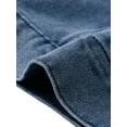 thumbnail image 5 of DARING DIVA Women's Short Puff Sleeves Button-Down Denim Jacket M Dark Blue, 5 of 6