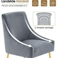 thumbnail image 4 of Ivinta Modern Dining Chair Set of 2 for Dinner, Velvet Upholstered Kitchen Chair with Gold Legs for Living Room, 4 of 8