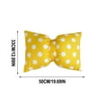 thumbnail image 2 of Velvet Bow Lumbar Throw Pillow 50x33cm – Polka Dot Decorative Cushion for Couch, Bed or Sofa, Soft Rectangular Pillow for Living Room and Nursery Decor, 2 of 5