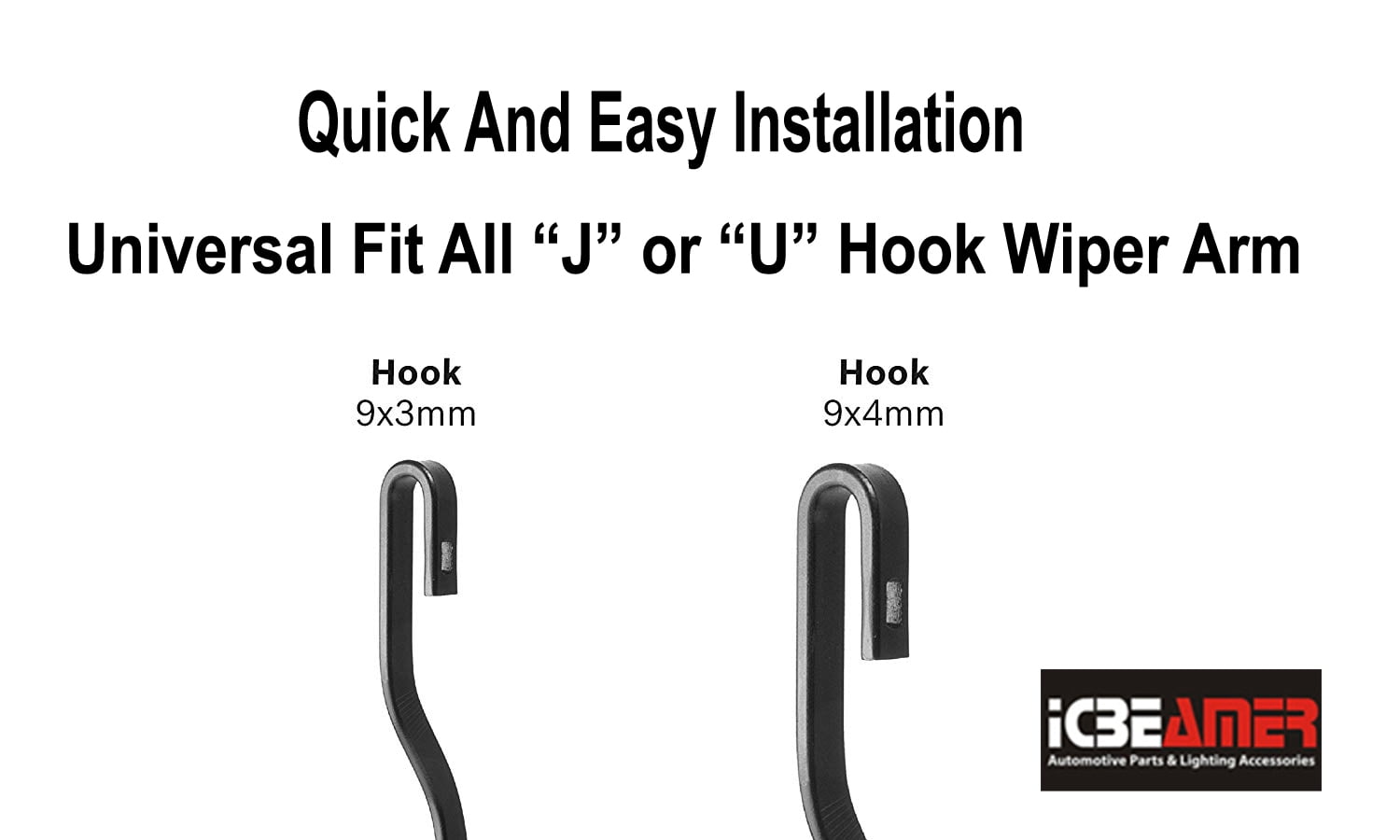 J-Hook/U-Hook Water Repellency Bluecow 26+16 All-Season OEM Quality Windshield Wiper Blades Set of 2 
