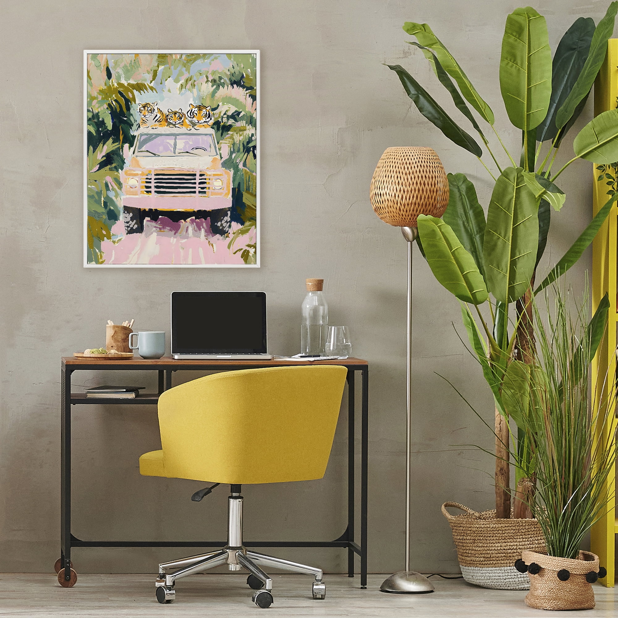 Stupell Industries Safari Trip Tiger Trio White Framed Giclee Art, design by The Prints Vibe