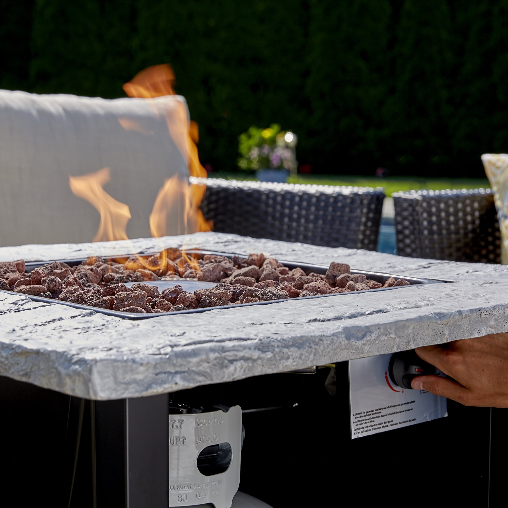 Endless Summer Stone Top Fire Pit, 30 in. 30,000 BTU