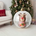 thumbnail image 1 of Bola de Navidad inflable gigante de 23.6 pulgadas con adornos colgantes de bolas grandes con luz LED con control remoto para la decoración del patio y la piscina, 1 of 7