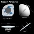 thumbnail image 2 of 4 Pieces Fan-Shaped Automobile Rear Blind Spot Mirror, 360 Degree Rotating Design, Automobile Side Mirror Wide Angle Mirror Safety Convex Rearview Mirror for Car Truck Van (Natural Mirror Color), 2 of 7