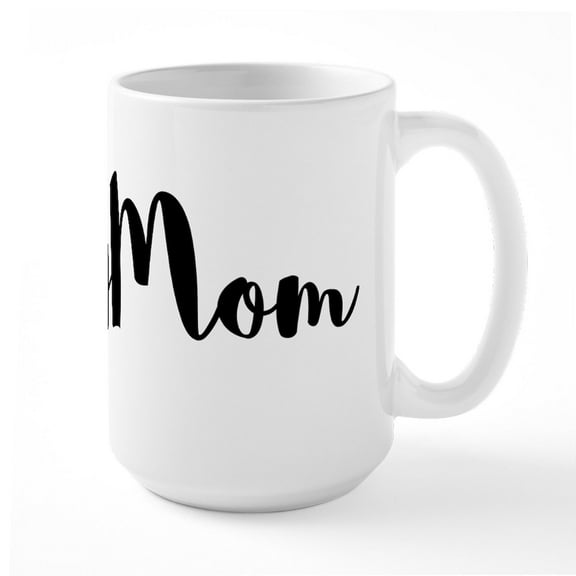 CafePress - Hashtag Dog Mom - 15 oz Ceramic Large White Novelty Mug