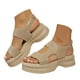 thumbnail image 2 of MKLEKYY Sandalias Con Plataforma de Mujer, Nuevas Sandalias de Moda de Suela Gruesa, Nuevas Prendas de Vestir Casuales de Verano, Sandalias de Mujer, Zapatos de Mujer de Color Sólido, 2 of 4