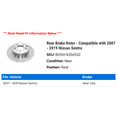 thumbnail image 2 of Rear Brake Rotor - Compatible with 2007 - 2019 Nissan Sentra 2008 2009 2010 2011 2012 2013 2014 2015 2016 2017 2018, 2 of 2