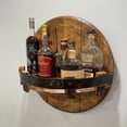 thumbnail image 2 of SUOAGIN Whiskey Barrels Shelf Vintage Hand Crafted Barware Bar Shelves Wall Mounted Gift, 2 of 9