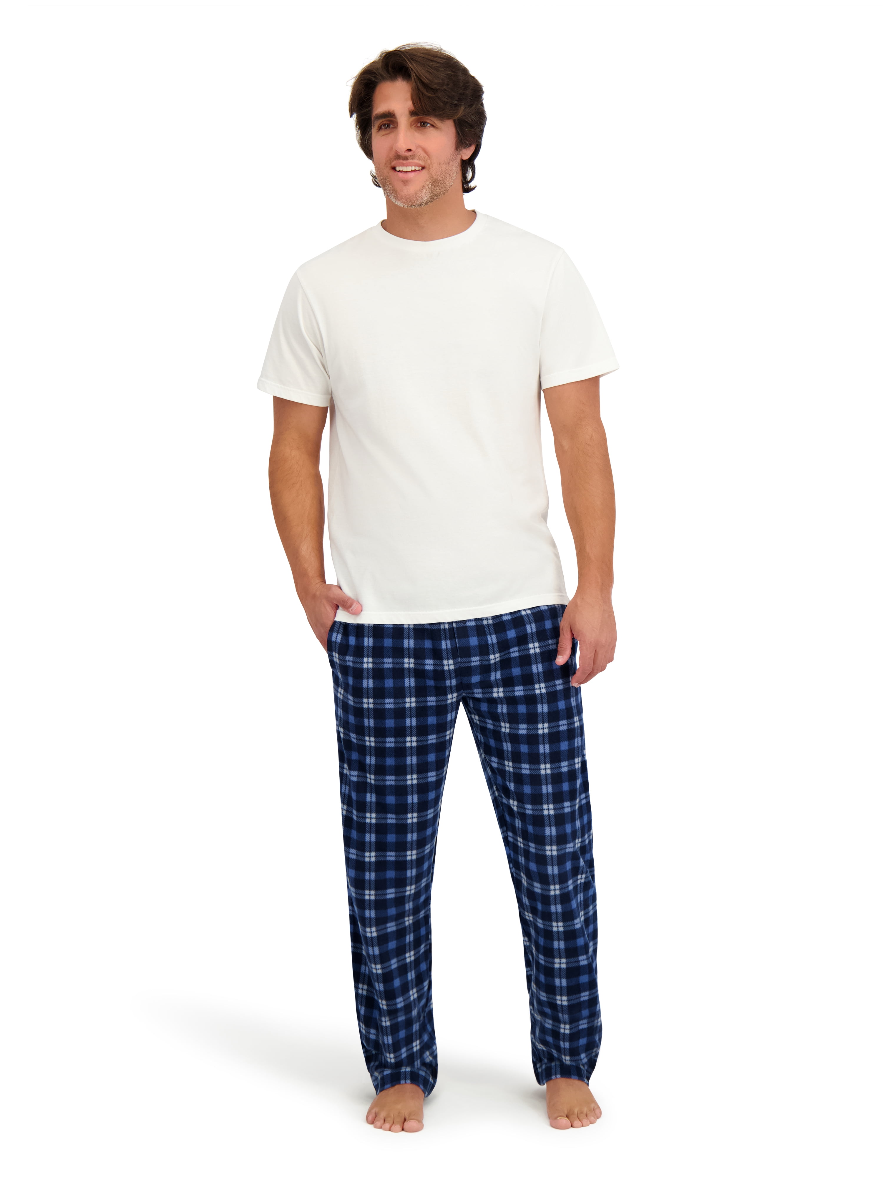 Hanes Men's Cozy Microfleece Pajama Sleep Pants, 2-Pack, Sizes S-2XL