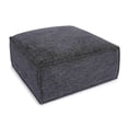 thumbnail image 4 of TOV Furniture Mindy Charcoal Chenille Basketweave Ottoman, 4 of 6